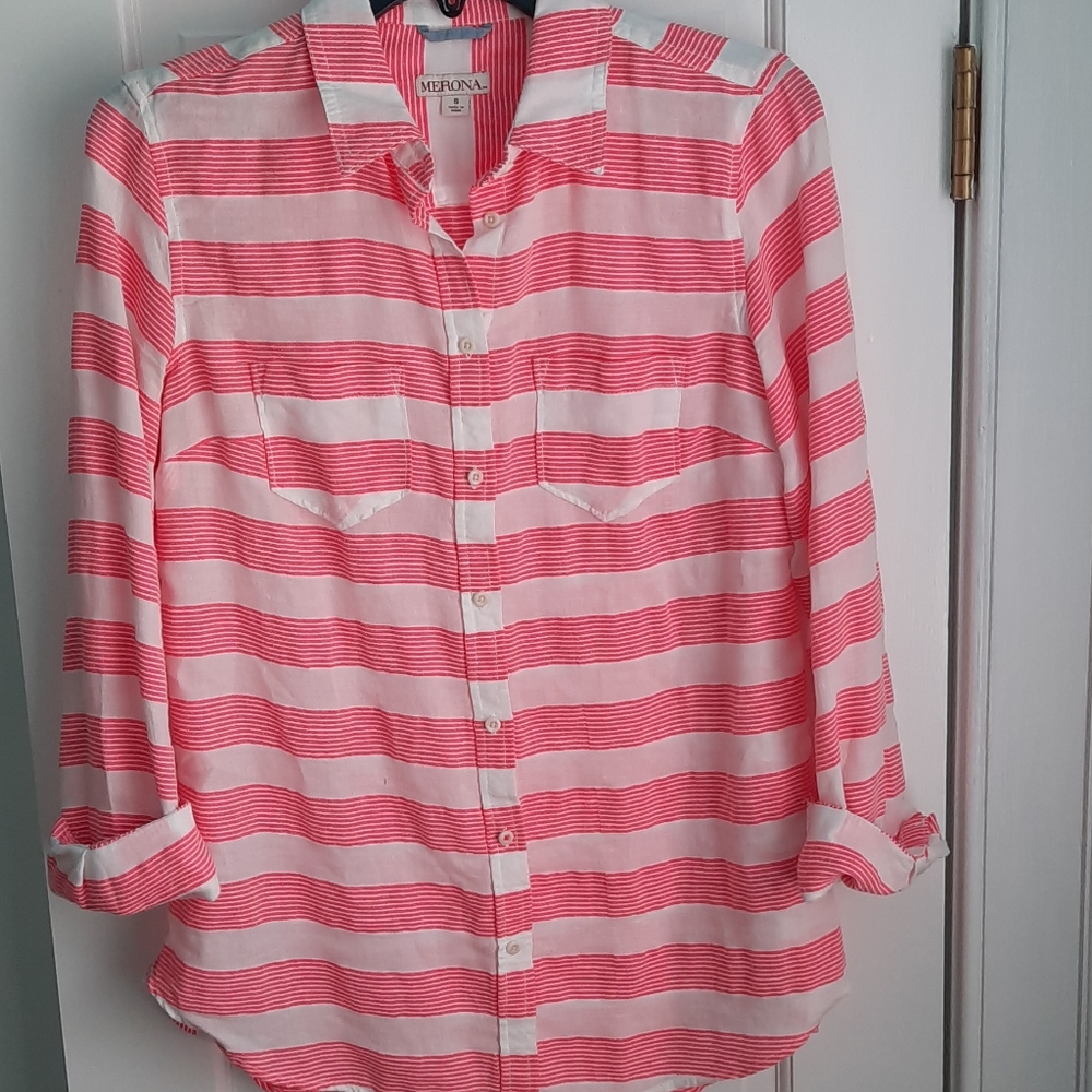 Merona tunic top, hot pink